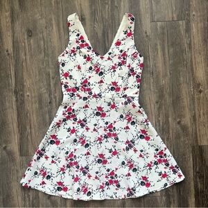 Forever 21 White Red Floral Mini Dress